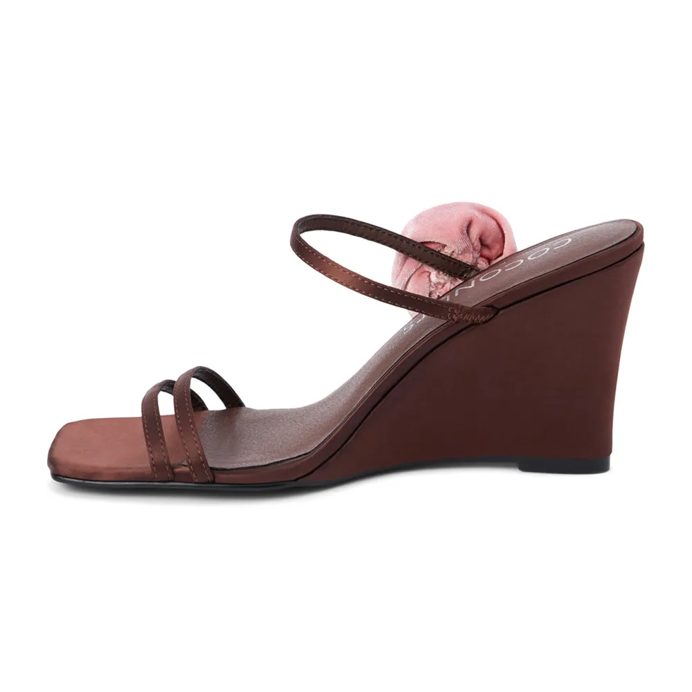 Rosa Floral Strappy Wedge Sandals
